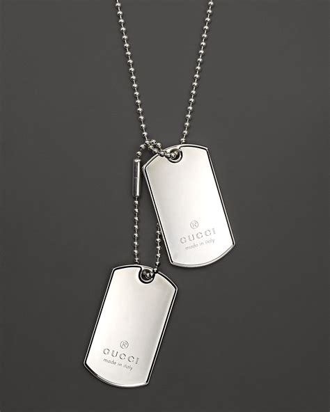 gucci dog tag silver in dollars|Gucci dog tags for men.